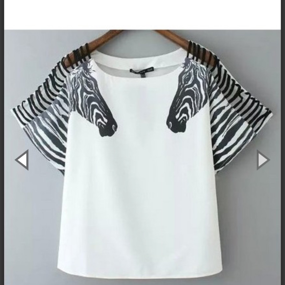 Zebra designer blouse